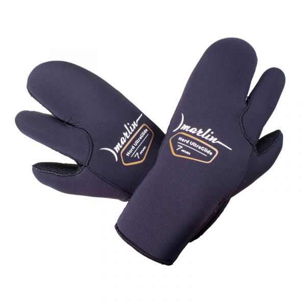 Marlin Nord Ultraglide Black Three-Finger Gloves 7 mm