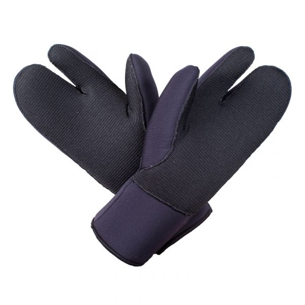 Marlin Nord Ultraglide Black Three-Finger Gloves 7 mm