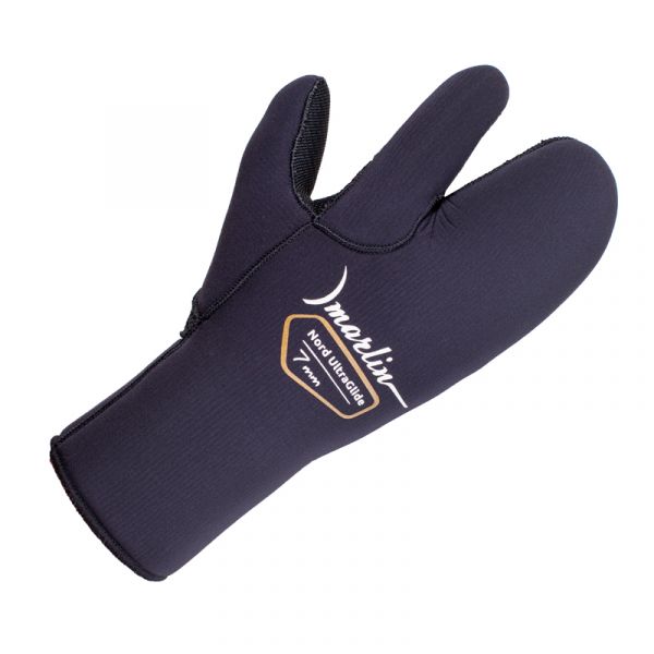 Marlin Nord Ultraglide Black Three-Finger Gloves 7 mm