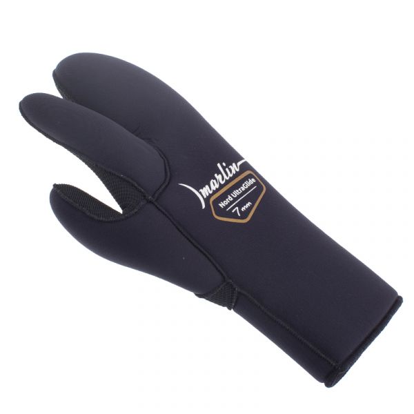 Marlin Nord Ultraglide Black Three-Finger Gloves 7 mm
