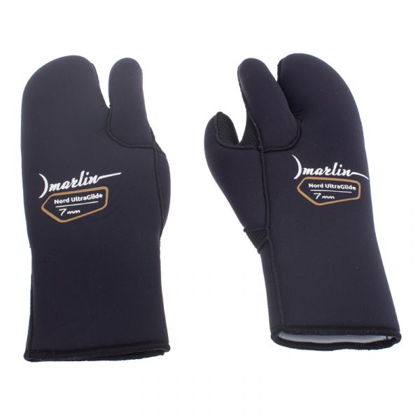 Marlin Nord Ultraglide Black Three-Finger Gloves 7 mm