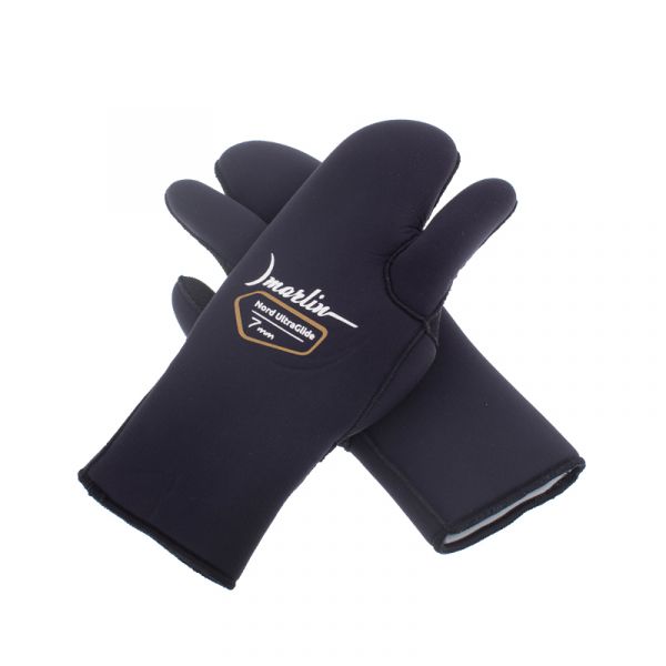Marlin Nord Ultraglide Black Three-Finger Gloves 7 mm